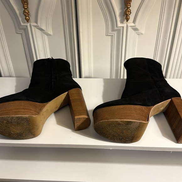 Free People platform black suede boots - Picture 3 of 6